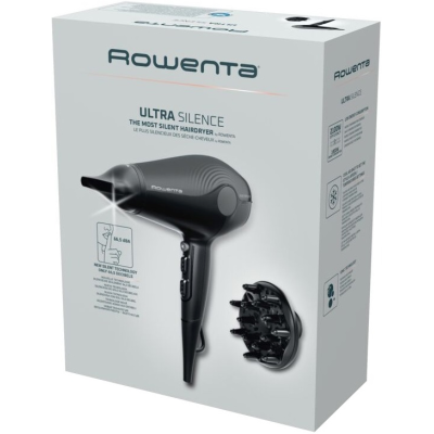 Фен Rowenta Ultra Silence, 2100Вт, 3 режими, іонізація, хол. обдув, чорний (CV6430F0)