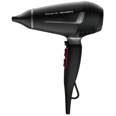 Фен Rowenta x Karl Lagerfeld K/Pro Stylist, 2200Вт, 3 режими, іоніз-я, дифузор, 2 концентратора, хол. обдув, чорний (CV888LF0)