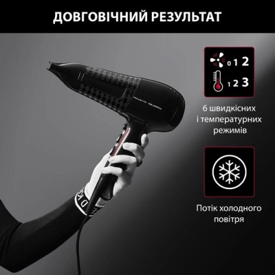 Фен Rowenta x Karl Lagerfeld Powerline, 2100Вт, 3 режими, дифузор, іоніз-я, хол. обдув, чорний (CV591LF0) Фен Rowenta x Karl Lagerfeld Powerline, 2100Вт, 3 режими, дифузор, іоніз-я, хол. обдув, чорний (CV591LF0)