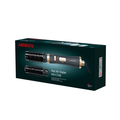 Фен-щітка Ardesto Gemini, 1000Вт, 2 режими, чорний (HD-C100)