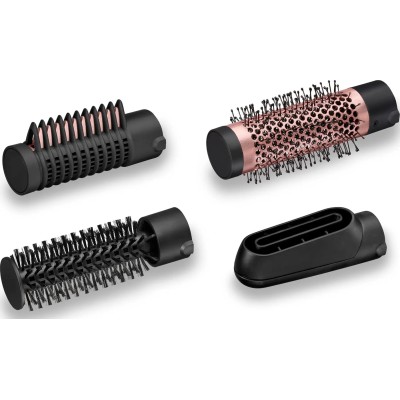 Фен-щітка Babyliss, 1000Вт, 2 режими, іоніз-я, хол. обдув, кераміка, чорний (AS126E)