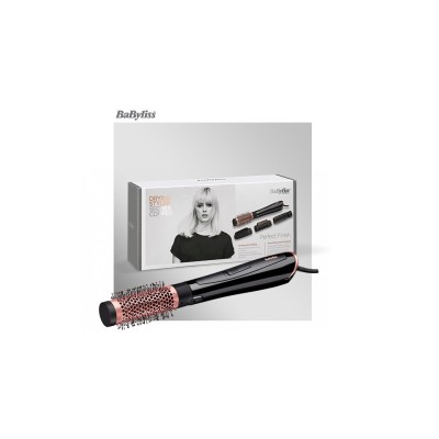 Фен-щітка Babyliss, 1000Вт, 2 режими, іоніз-я, хол. обдув, кераміка, чорний (AS126E)
