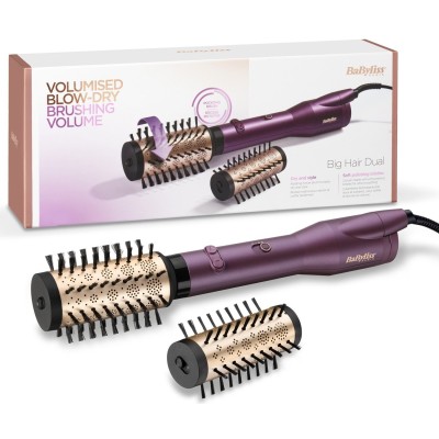 Фен-щітка Babyliss, 650Вт, 2 режими, іоніз-я, хол. обдув, оберт. насадок, кераміка, фіолетовий (AS950E)
