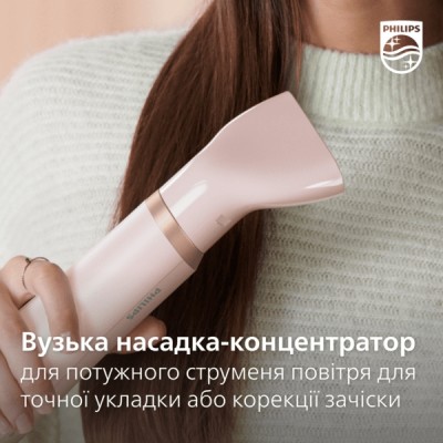 Фен-щітка Philips 3000 Series, 800Вт, 3 режими, кераміка, турмалін, рожевий (BHA310/00)