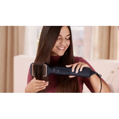 Фен-щітка Philips 5000 Series 1000Вт, 3 режими, іонізація, 5 насадок, синій (BHA530/00)