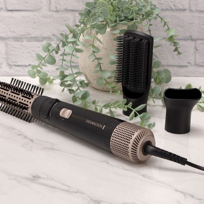 Фен-щітка Remington Blow Dry & Style Caring, 1000Вт, 2 режими, іонізація, хол. обдув, кераміка, чорний (AS7580)