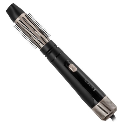 Фен-щітка Remington Blow Dry & Style Caring, 1000Вт, 2 режими, іоніз-я, хол. обдув, чохол, кераміка, чорно-золотий (AS7500)