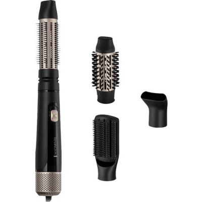 Фен-щітка Remington Blow Dry & Style Caring, 1000Вт, 2 режими, іоніз-я, хол. обдув, чохол, кераміка, чорно-золотий (AS7500)