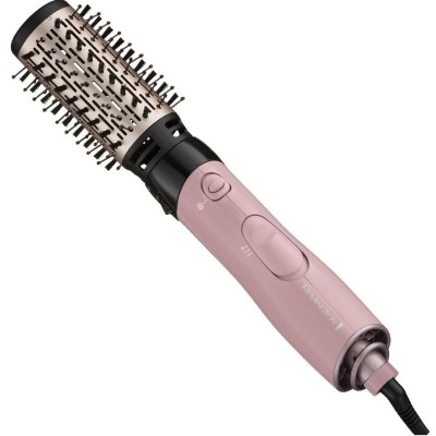 Фен-щітка Remington Coconut Smooth, 1000Вт, 2 режими, іонізація, хол. обдув, 2 насадки, чорно-рожевий (AS5901)