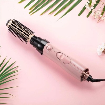 Фен-щітка Remington Coconut Smooth, 1000Вт, 2 режими, іонізація, хол. обдув, 2 насадки, чорно-рожевий (AS5901)