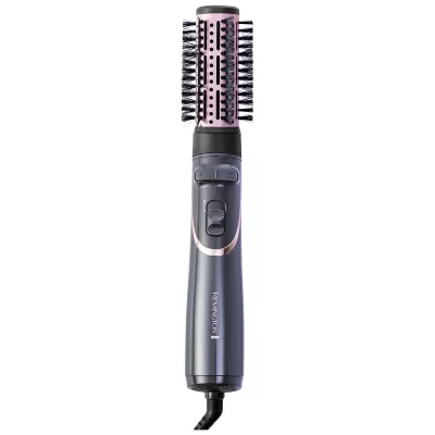 Фен-щітка Remington Curl & Straight Confidence, 800Вт, 2 режими, іоніз-я, оберт., хол. обдув,кейс, кераміка, сірий (AS8606)