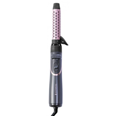 Фен-щітка Remington Curl & Straight Confidence, 800Вт, 2 режими, іоніз-я, оберт., хол. обдув,кейс, кераміка, сірий (AS8606)