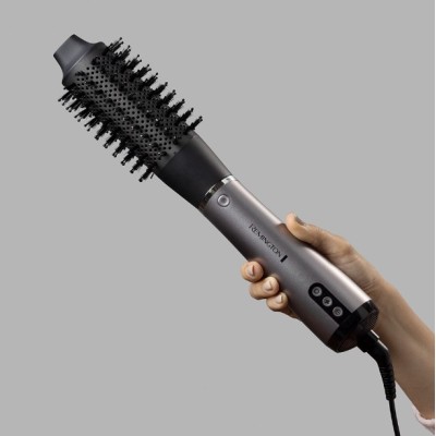 Фен-щітка Remington ProLuxe You Adaptive, 1000Вт, 3 режими, іонізація, хол. обдув, кераміка, сірий (AS9880)