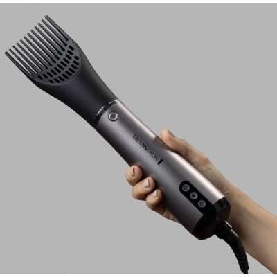 Фен-щітка Remington ProLuxe You Adaptive, 1000Вт, 3 режими, іонізація, хол. обдув, кераміка, сірий (AS9880)
