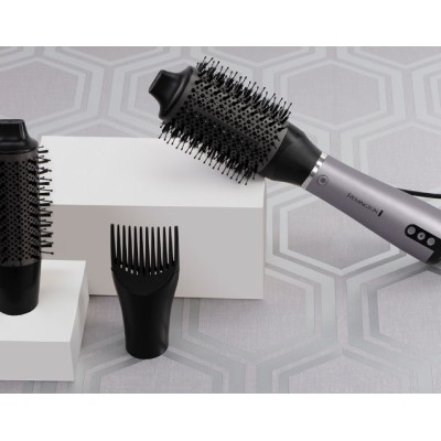 Фен-щітка Remington ProLuxe You Adaptive, 1000Вт, 3 режими, іонізація, хол. обдув, кераміка, сірий (AS9880)