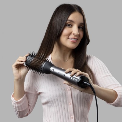 Фен-щітка Remington ProLuxe You Adaptive, 1000Вт, 3 режими, іонізація, хол. обдув, кераміка, сірий (AS9880)