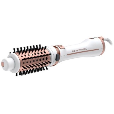Фен-щітка Rowenta Brush Activ' Ultimate Care, 700Вт, 3 режими, іоніз-я, хол. обдув, оберт. насадок, кераміка, біло-золотий (CF97
