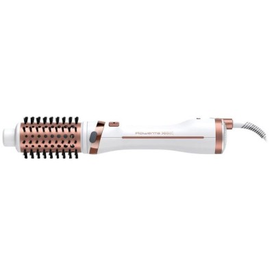 Фен-щітка Rowenta Brush Activ' Ultimate Care, 700Вт, 3 режими, іоніз-я, хол. обдув, оберт. насадок, кераміка, біло-золотий (CF97