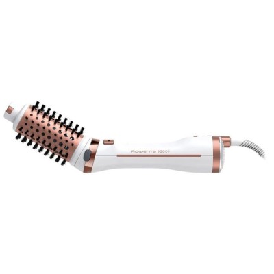 Фен-щітка Rowenta Brush Activ' Ultimate Care, 700Вт, 3 режими, іоніз-я, хол. обдув, оберт. насадок, кераміка, біло-золотий (CF97
