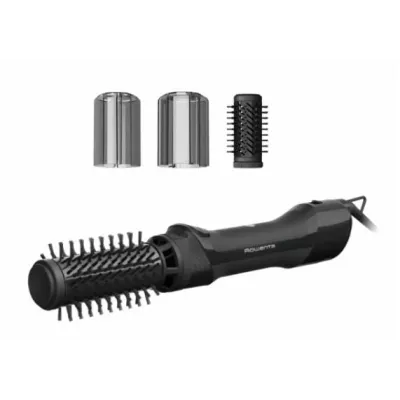 Фен-щітка Rowenta Renewal Brush Active, 1000Вт, 3 режими, іоніз-я, хол. обдув, оберт. насадка, 2 насадки, кераміка, чорний (UB95
