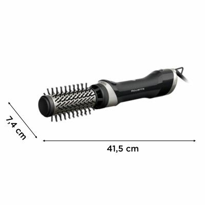 Фен-щітка Rowenta Renewal Brush Active, 1000Вт, 3 режими, іоніз-я, хол. обдув, оберт. насадка, 5 насадок, кераміка, чорний (UB95