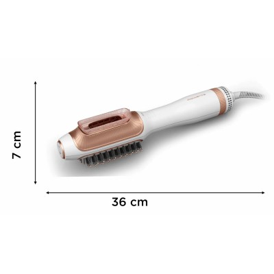 Фен-щітка Rowenta Reverso Dry&Brush 2в1, 1200Вт, 3 режими, іоніз-я, хол. обдув, насадок-2, кераміка, біло-золотистий (CF9820F0)