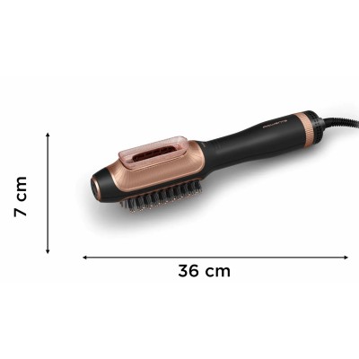 Фен-щітка Rowenta Reverso Dry&Brush 2в1, 1200Вт, 3 режими, іоніз-я, хол. обдув, насадок-2, кераміка, чорний-золотистий (CF9840F0