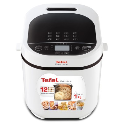Хлібопічка Tefal PainDore 720Вт, програм-1, макс. вага -1кг, форма-прямокутник, пластик, чорно-білий (PF210138)