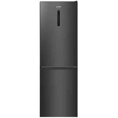 Холодильник Gorenje NRK619EABXL4 з нижн. мороз. камерою, 185х60х60см, 2 дв., Х- 204л, М- 96л, A+, NoFrost Plus, Fresh zone, чорн