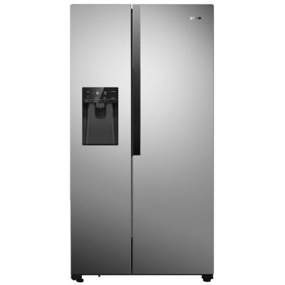 Холодильник Gorenje SBS, 179x68x91см, 2 дв., Х- 368л, М- 167л, A++, NF Plus, Інвертор, диспенсер, Дисплей, сірий (NRS9EVX1)