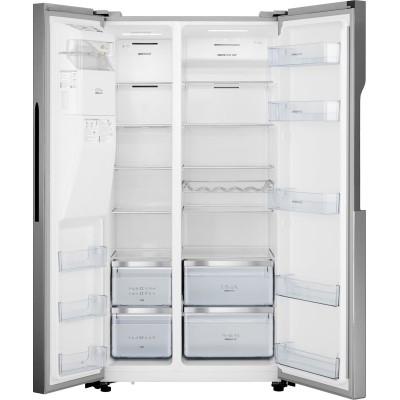 Холодильник Gorenje SBS, 179x68x91см, 2 дв., Х- 368л, М- 167л, A++, NF Plus, Інвертор, диспенсер, Дисплей, сірий (NRS9EVX1)
