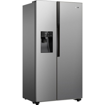 Холодильник Gorenje SBS, 179x68x91см, 2 дв., Х- 368л, М- 167л, A++, NF Plus, Інвертор, диспенсер, Дисплей, сірий (NRS9EVX1)