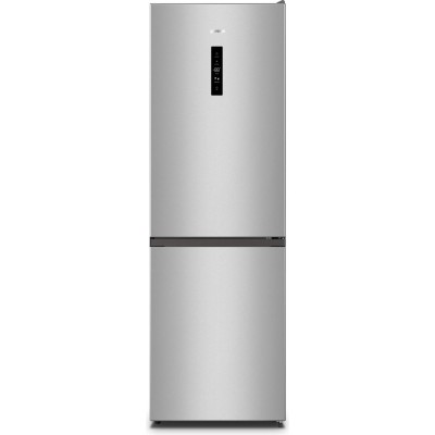 Холодильник Gorenje з нижн. мороз., 185х60х60см, 2 дв., Х- 207л, М- 93л, A+, NoFrost Plus, Fresh zone, дисплей, сірий (NRK619FAS