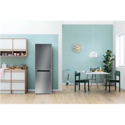 Холодильник Indesit з нижн. мороз., 176x60х66, холод.відд.-197л, мороз.відд.-98л, 2дв., А+, NF, нерж (LI7SN1EX)