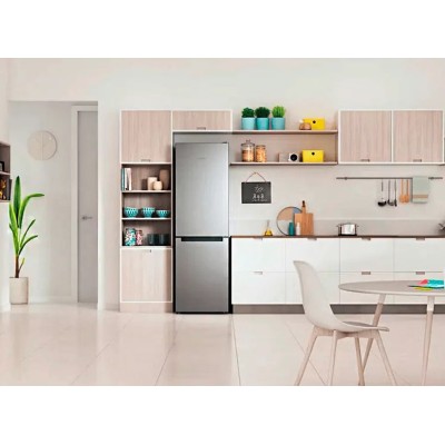 Холодильник Indesit з нижн. мороз., 191x60х68, холод.відд.-231л, мороз.відд.-104л, 2дв., А+, NF, нерж (INFC8TI21X0)