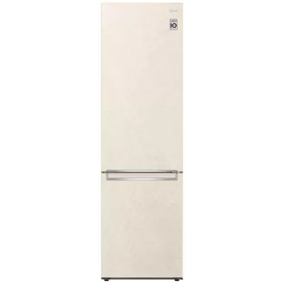 Холодильник LG з нижн. мороз., 203x60х68, холод.відд.-277л, мороз.відд.-107л, 2дв., А+, NF, інв., диспл внутр., зона св-ті, беже