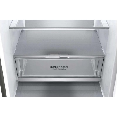 Холодильник LG з нижн. мороз., 203x60х68, холод.відд.-277л, мороз.відд.-107л, 2дв., А++, NF, інв., диспл зовн., Fresh Сonverter,