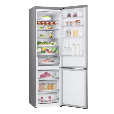 Холодильник LG з нижн. мороз., 203x60х68, холод.відд.-277л, мороз.відд.-107л, 2дв., А++, NF, інв., диспл зовн., Fresh Сonverter,