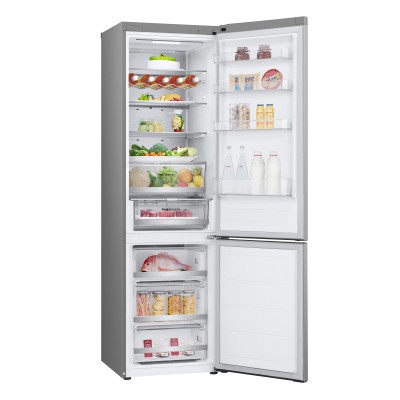 Холодильник LG з нижн. мороз., 203x60х68, холод.відд.-277л, мороз.відд.-107л, 2дв., А++, NF, інв., диспл зовн., Fresh Сonverter,