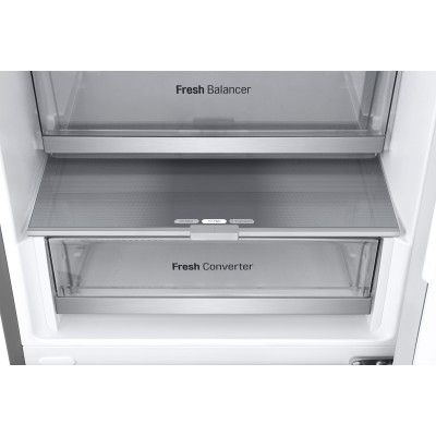 Холодильник LG з нижн. мороз., 203x60х68, холод.відд.-277л, мороз.відд.-107л, 2дв., А++, NF, інв., диспл зовн., Fresh Сonverter,