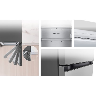 Холодильник LG з нижн. мороз., 203x60х68, холод.відд.-277л, мороз.відд.-107л, 2дв., А++, NF, інв., диспл зовн., Fresh Сonverter,