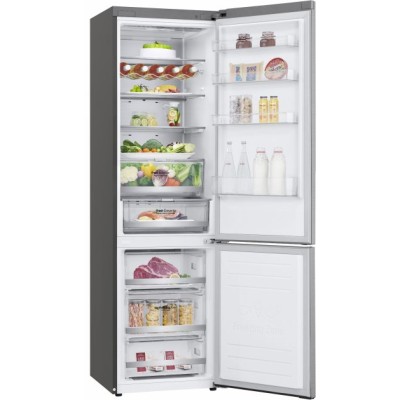 Холодильник LG з нижн. мороз., 203x60х68, холод.відд.-277л, мороз.відд.-107л, 2дв., А+++, NF, лін., диспл зовн., Fresh Сonverter