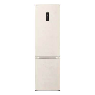 Холодильник LG з нижн. мороз., 203x60х68, холод.відд.-277л, мороз.відд.-110л, 2дв., А++, NF, інв., диспл зовн., зона св-ті, беже