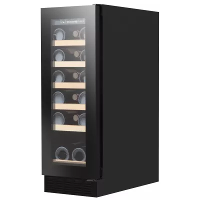 Холодильник Philco для вина, 81х30х57, холод.відд.-58л, зон - 1, бут-19, диспл, підсвітка, чорний (PW19GFB)