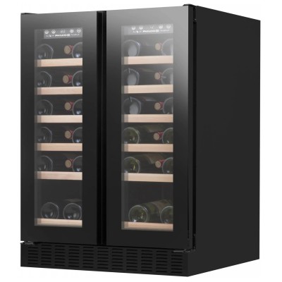 Холодильник Philco для вина, 82x59x57, холод.відд.-116л, зон - 2, бут-38, диспл, підсвітка, чорний (PW38GDFB)