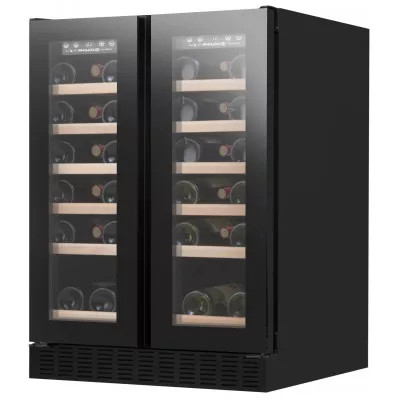 Холодильник Philco для вина, 82x59x57, холод.відд.-116л, зон - 2, бут-38, диспл, підсвітка, чорний (PW38GDFB)