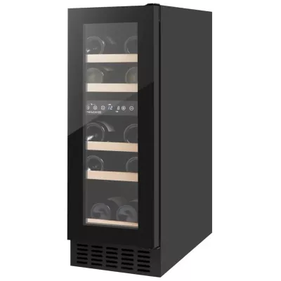 Холодильник Philco для вина, 85х29.5х57, холод.відд.-47л, зон - 2, бут-17, диспл, підсвітка, чорний (PW17GDFB)