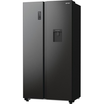 Холодильник SBS Gorenje, 179х67х92см, 2 двері, 353(191)л, А++, NF+, Інв., Зона св-ті, диспенсер, генератор льоду, Зовн. Диспл, ч