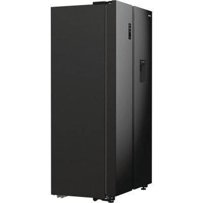 Холодильник SBS Gorenje, 179х67х92см, 2 двері, 353(191)л, А++, NF+, Інв., Зона св-ті, диспенсер, генератор льоду, Зовн. Диспл, ч