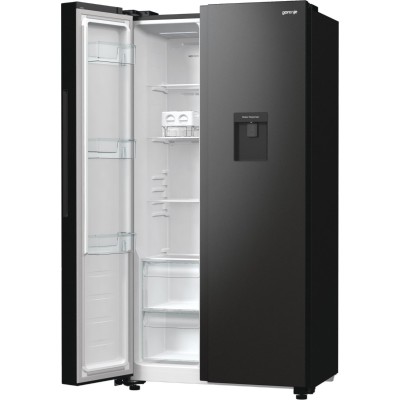 Холодильник SBS Gorenje, 179х67х92см, 2 двері, 353(191)л, А++, NF+, Інв., Зона св-ті, диспенсер, генератор льоду, Зовн. Диспл, ч